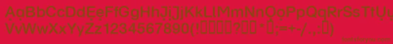 SCHUVD   Font – Brown Fonts on Red Background