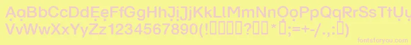 SCHUVD   Font – Pink Fonts on Yellow Background