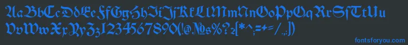 Schwaben Alt Bold Font – Blue Fonts on Black Background