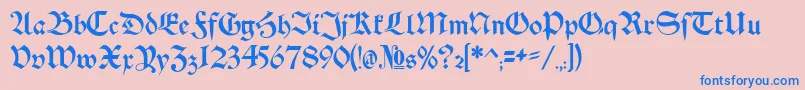 Schwaben Alt Bold Font – Blue Fonts on Pink Background