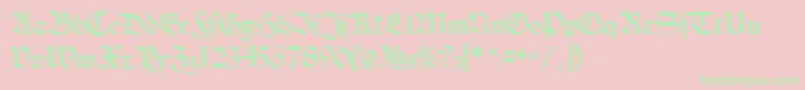 Schwaben Alt Bold Font – Green Fonts on Pink Background