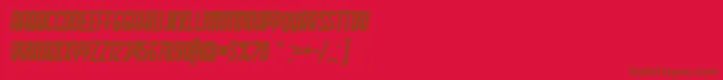 Czcionka Schwarzenberg Italic – brązowe czcionki na czerwonym tle