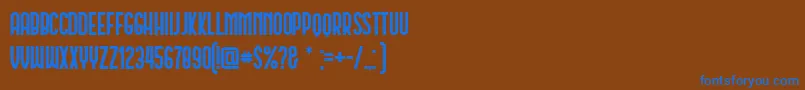 Шрифт Schwarzenberg – синие шрифты на коричневом фоне