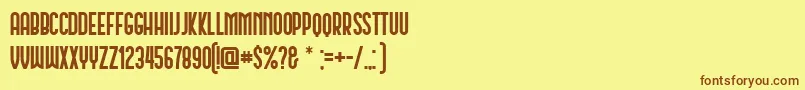 Schwarzenberg Font – Brown Fonts on Yellow Background