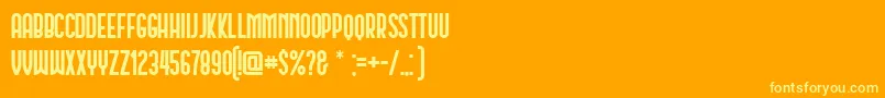 Schwarzenberg Font – Yellow Fonts on Orange Background