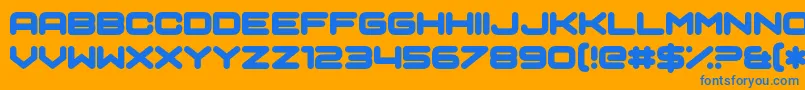Sci Auralieph Font – Blue Fonts on Orange Background