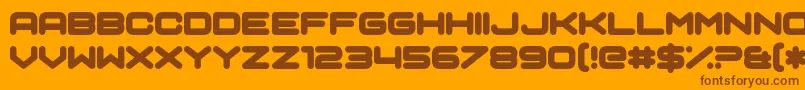 Więcej informacji o czcionce Sci Auralieph Czcionka Sci Auralieph – brązowe czcionki na pomarańczowym tle