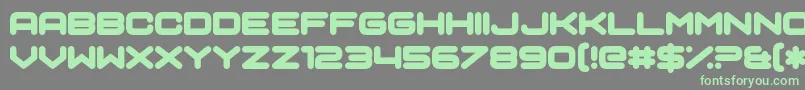 Czcionka Sci Auralieph – zielone czcionki na szarym tle