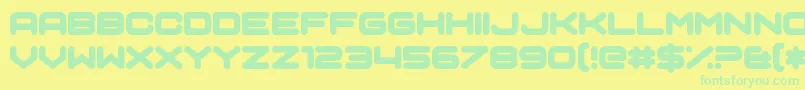 Sci Auralieph Font – Green Fonts on Yellow Background