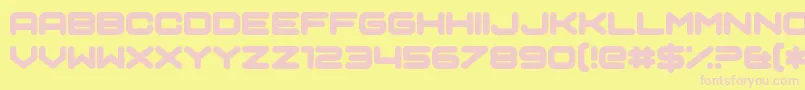 Sci Auralieph Font – Pink Fonts on Yellow Background