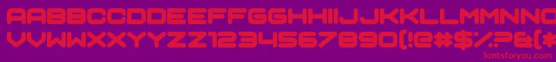 Sci Auralieph-Schriftart – Rote Schriften auf violettem Hintergrund