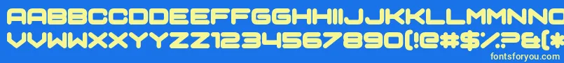 Sci Auralieph Font – Yellow Fonts on Blue Background