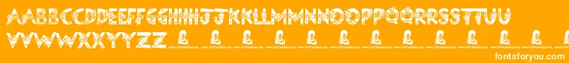 Science Project Font – White Fonts on Orange Background