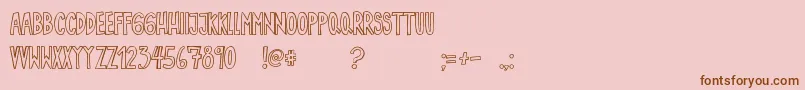 SinGracia Font – Brown Fonts on Pink Background