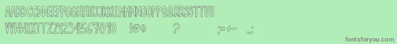 SinGracia Font – Gray Fonts on Green Background
