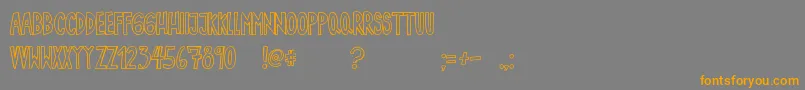 SinGracia Font – Orange Fonts on Gray Background