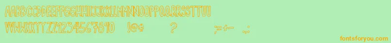 SinGracia Font – Orange Fonts on Green Background