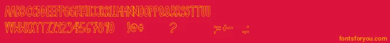 fuente SinGracia – Fuentes Naranjas Sobre Fondo Rojo