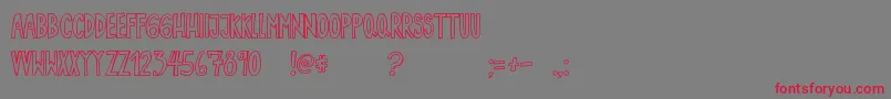 Шрифт SinGracia – красные шрифты на сером фоне