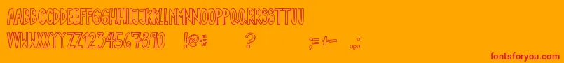 SinGracia-fontti – punaiset fontit oranssilla taustalla