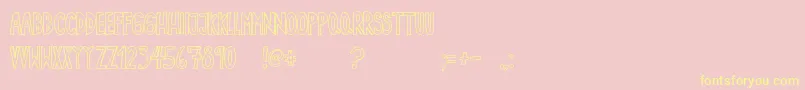 SinGracia Font – Yellow Fonts on Pink Background