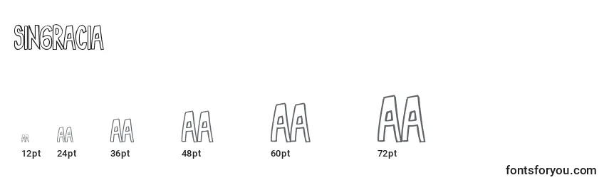 SinGracia Font Sizes