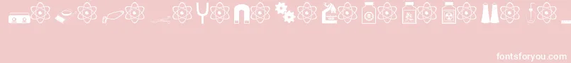 science Font – White Fonts on Pink Background