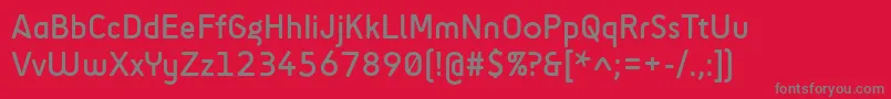 フォントSciFly Sans – 赤い背景に灰色の文字