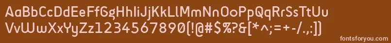フォントSciFly Sans – 茶色の背景にピンクのフォント