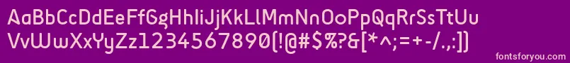 SciFly Sans Font – Pink Fonts on Purple Background
