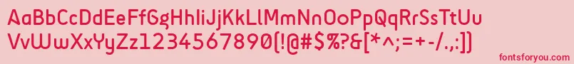 SciFly Sans Font – Red Fonts on Pink Background