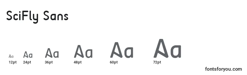 Größen der Schriftart SciFly Sans