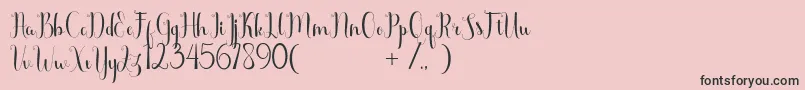 Scooter Free-Schriftart – Schwarze Schriften auf rosa Hintergrund