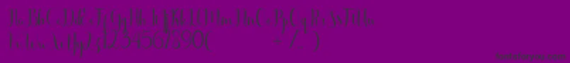 Scooter Free-Schriftart – Schwarze Schriften auf violettem Hintergrund