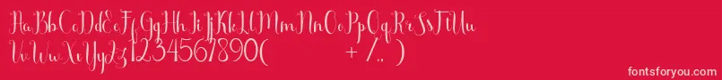 Scooter Free Font – Pink Fonts on Red Background