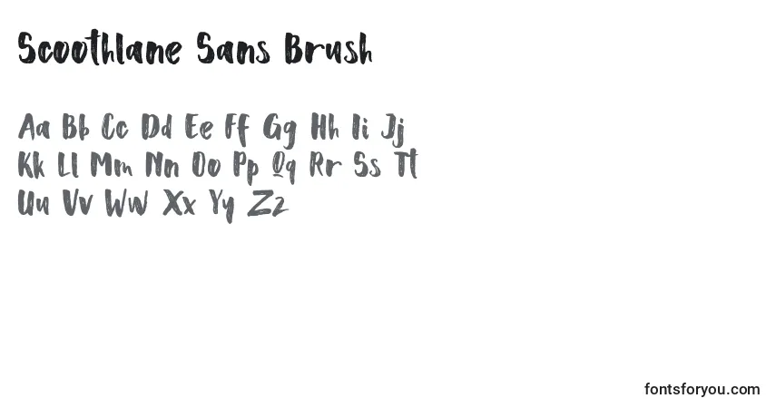 Czcionka Scoothlane Sans Brush – alfabet, cyfry, specjalne znaki