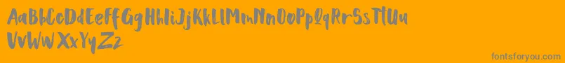 Scoothlane Sans Brush Font – Gray Fonts on Orange Background