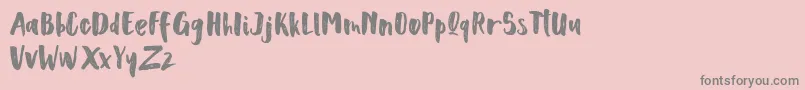 Scoothlane Sans Brush Font – Gray Fonts on Pink Background