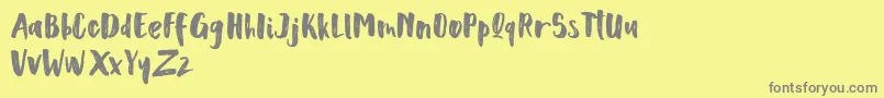 Scoothlane Sans Brush Font – Gray Fonts on Yellow Background