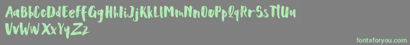 Scoothlane Sans Brush Font – Green Fonts on Gray Background