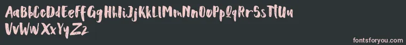 Scoothlane Sans Brush Font – Pink Fonts on Black Background