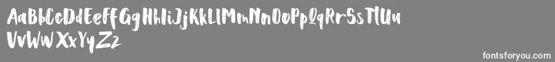 Шрифт Scoothlane Sans Brush – белые шрифты на сером фоне