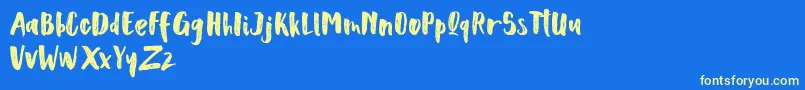Шрифт Scoothlane Sans Brush – жёлтые шрифты на синем фоне