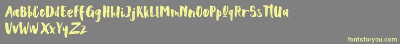 Scoothlane Sans Brush Font – Yellow Fonts on Gray Background