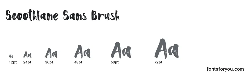 Размеры шрифта Scoothlane Sans Brush
