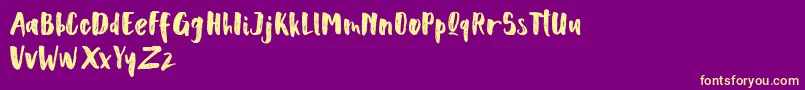 Scoothlane Sans Brush Font – Yellow Fonts on Purple Background