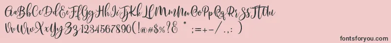 Scoothlane Script Demo Version Font – Black Fonts on Pink Background