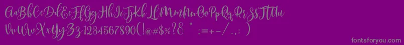 Scoothlane Script Demo Version Font – Gray Fonts on Purple Background