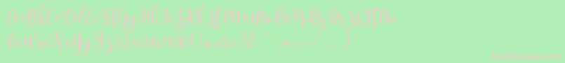 Scoothlane Script Demo Version-Schriftart – Rosa Schriften auf grünem Hintergrund