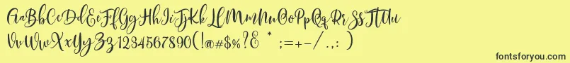 Scoothlane Script Demo Version Font – Black Fonts on Yellow Background